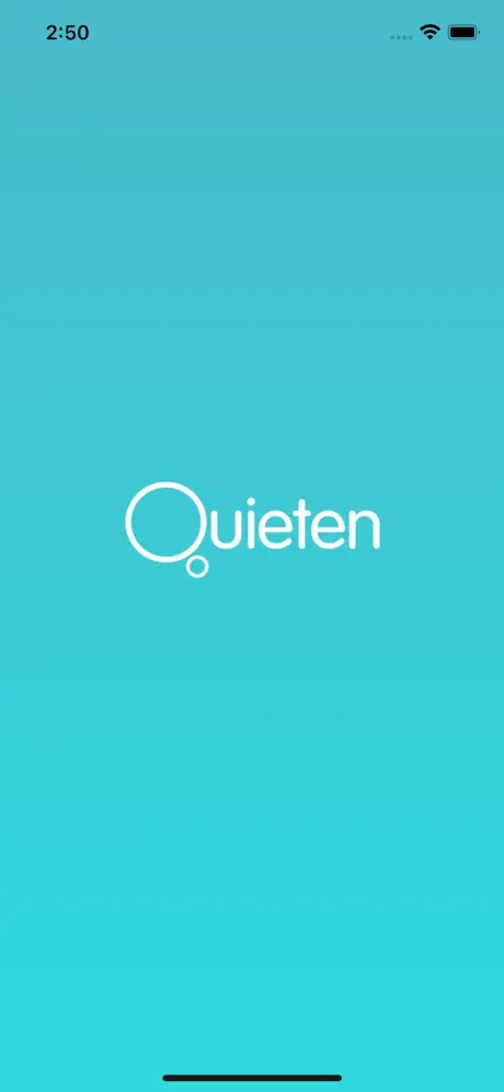 Quieten main therapy screen