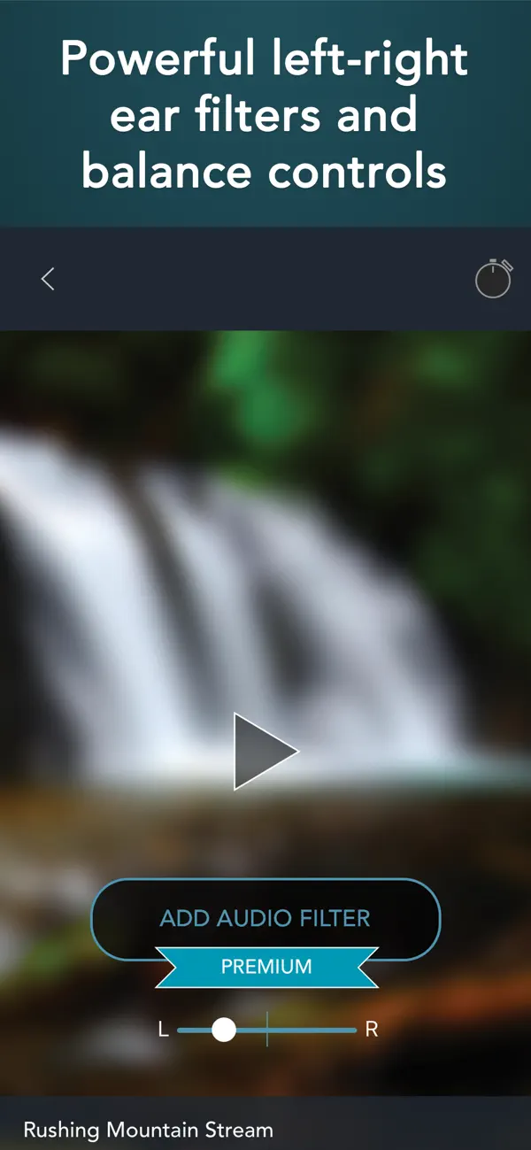 Tinnitus Aid sleep timer and playback settings